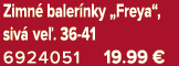 Zimn baler nky „Freya“, siv  ve . 36 41 6924051 19.99 €