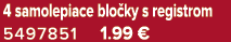 4 samolepiace blo ky s registrom 5497851 1.99 €