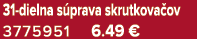 31 dielna s prava skrutkova ov 3775951 6.49 €