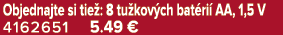 Objednajte si tie : 8 tu kov ch bat ri AA, 1,5 V 4162651 5.49 €