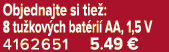 Objednajte si tie : 8 tu kov ch bat ri AA, 1,5 V 4162651 5.49 €