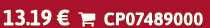 13.19 €  CP07489000
