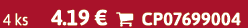 4 ks 4.19 €  CP07699004
