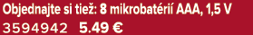 Objednajte si tie : 8 mikrobat ri AAA, 1,5 V 3594942 5.49﻿﻿ €