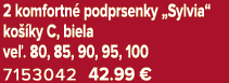 2 komfortn podprsenky „Sylvia“ ko  ky C, biela ve . 80, 85, 90, 95, 100 7153042 42.99 €
