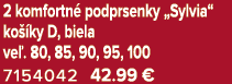 2 komfortn podprsenky „Sylvia“ ko  ky D, biela ve . 80, 85, 90, 95, 100 7154042 42.99 €