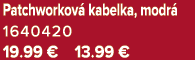 Patchworkov kabelka, modr  1640420 19.99 € 13.99 €