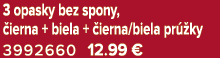 3 opasky bez spony, ierna + biela +  ierna/biela pr  ky 3992660 12.99 €