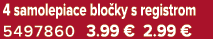 4 samolepiace blo ky s registrom 5497860 3.99 € 2.99 €