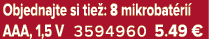 Objednajte si tie : 8 mikrobat ri AAA, 1,5 V 3594960 5.49﻿﻿ €