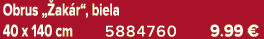 Obrus „ ak r“, biela 40 x 140 cm 5884760 9.99 €