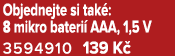 Objednejte si tak : 8 mikro bateri AAA, 1,5 V 3594910 139 K 