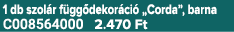 1 db szol r f gg dekor ci „Corda”, barna C008564000 2.470 Ft