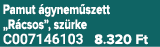 Pamut gynem szett „R csos”, sz rke C007146103 8.320 Ft