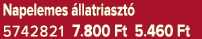 Napelemes llatriaszt  5742821 7.800 Ft 5.460 Ft