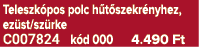 Teleszk pos polc h t szekr nyhez, ez st/sz rke C007824 k d 000 4.490 Ft