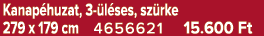 Kanap huzat, 3 l ses, sz rke 279 x 179 cm 4656621 15.600 Ft