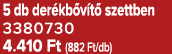 5 db der kb v t szettben 3380730 4.410 Ft (882 Ft/db)
