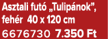 Asztali fut „Tulip nok”, feh r 40 x 120 cm 6676730 7.350 Ft