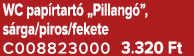 WC pap rtart „Pillang ”, s rga/piros/fekete C008823000 3.320 Ft