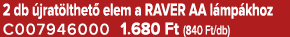 2 db jrat lthet  elem a RAVER AA l mp khoz C007946000 1.680 Ft (840 Ft/db)