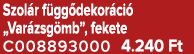 Szol r f gg dekor ci „Var zsg mb”, fekete C008893000 4.240 Ft
