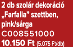 2 db szol r dekor ci „Farfalla” szettben, pink/s rga C008551000 10.150 Ft (5.075 Ft/db)