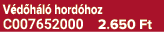 V d h l hord hoz C007652000 2.650 Ft