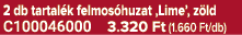 2 db tartal k felmos huzat ‚Lime’, z ld C100046000 3.320 Ft (1.660 Ft/db)