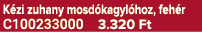 K zi zuhany mosd kagyl hoz, feh r C100233000 3.320 Ft