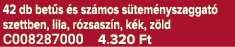 42 db bet s s sz mos s tem nyszaggat  szettben, lila, r zsasz n, k k, z ld C008287000 4.320 Ft