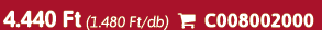 4.440 Ft (1.480 Ft/db)  C008002000