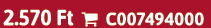 2.570 Ft  C007494000