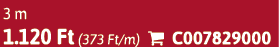 3 m 1.120 Ft (373 Ft/m)  C007829000