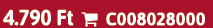 4.790 Ft  C008028000