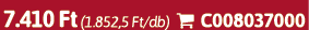 7.410 Ft (1.852,5 Ft/db)  C008037000
