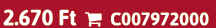 2.670 Ft  C007972000