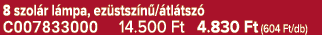 8 szol r l mpa, ez stsz n / tl tsz C007833000 14.500 Ft 4.830 Ft (604 Ft/db)