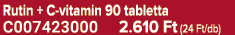 Rutin + C vitamin 90 tabletta C007423000 2.610 Ft (24 Ft/db)