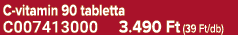 C vitamin 90 tabletta C007413000 3.490 Ft (39 Ft/db)
