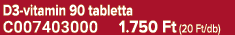 D3 vitamin 90 tabletta C007403000 1.750 Ft (20 Ft/db)