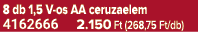 8 db 1,5 V os AA ceruzaelem 4162666 2.150 Ft (268,75 Ft/db)