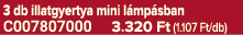 3 db illatgyertya mini l mp sban C007807000 3.320 Ft (1.107 Ft/db)