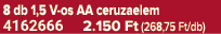 8 db 1,5 V os AA ceruzaelem 4162666 2.150 Ft (268,75 Ft/db)
