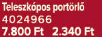 Teleszk pos port rl 4024966 7.800 Ft 2.340 Ft