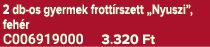 2 db os gyermek frott rszett „Nyuszi”, feh r C006919000 3.320 Ft