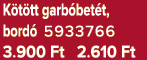 K t tt garb bet t, bord 5933766 3.900 Ft 2.610 Ft
