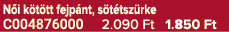 N i k t tt fejp nt, s t tsz rke C004876000 2.090 Ft 1.850 Ft