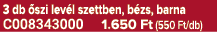 3 db szi lev l szettben, b zs, barna C008343000 1.650 Ft (550 Ft/db)