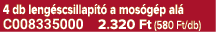 4 db leng scsillap t a mos g p al  C008335000 2.320 Ft (580 Ft/db)
